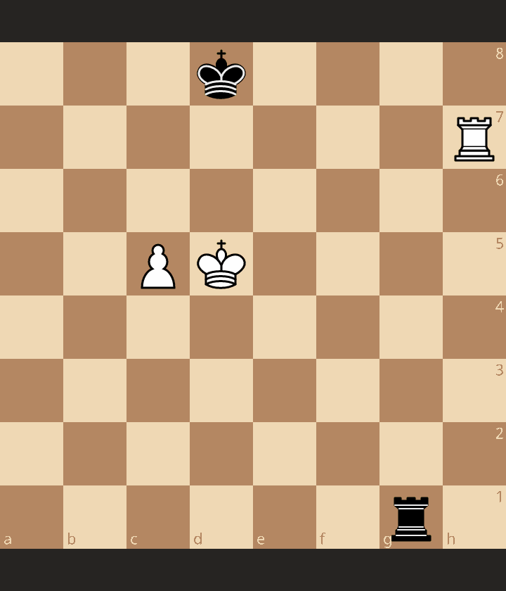 Pozycja Philidora w końcówce wieżowej